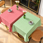 Red Checkered Square Tablecloth