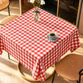 Red Checkered Square Tablecloth