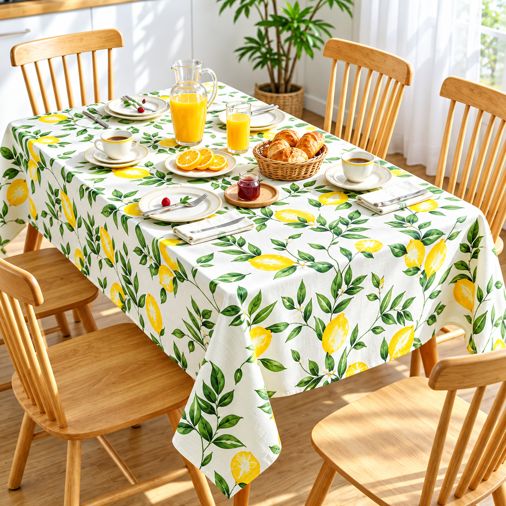 Lemon Theme Decorative Tablecloth