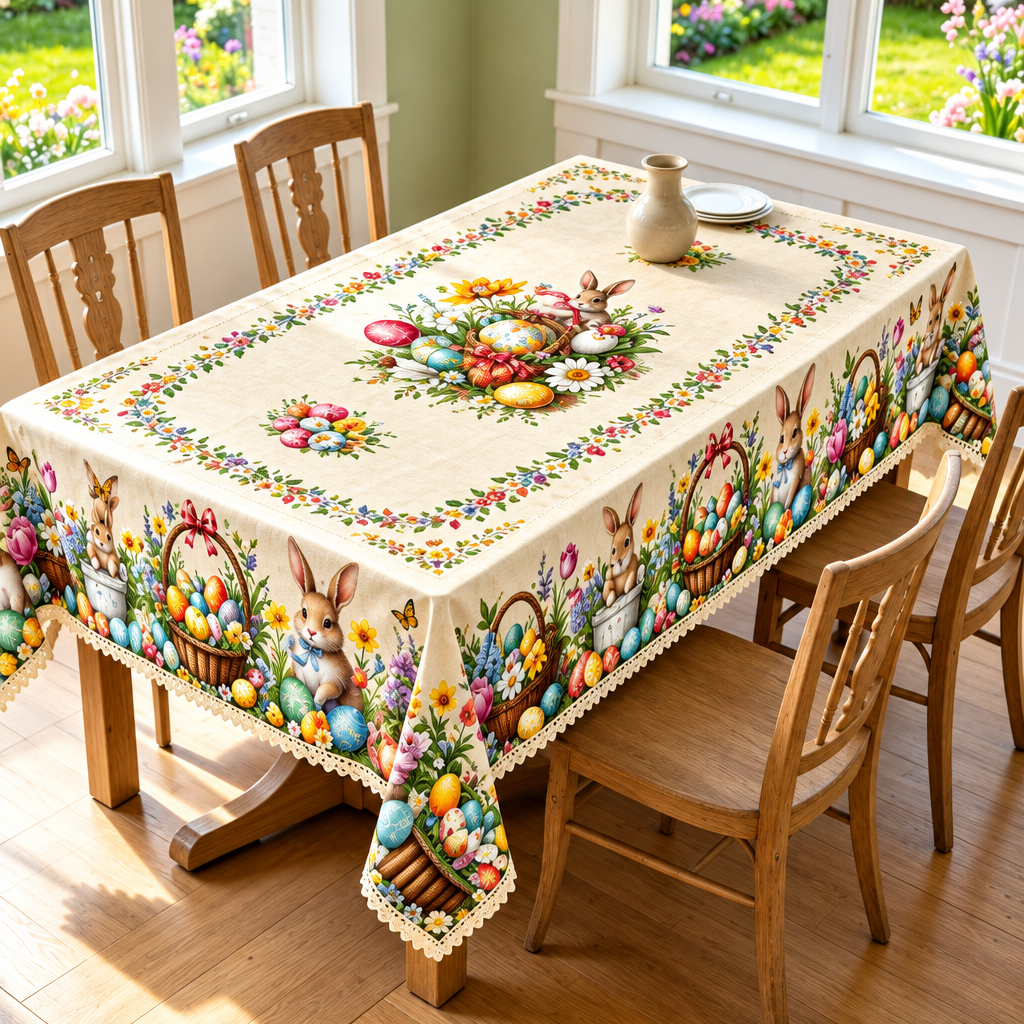 Christmas Snowman Waterproof Tablecloth