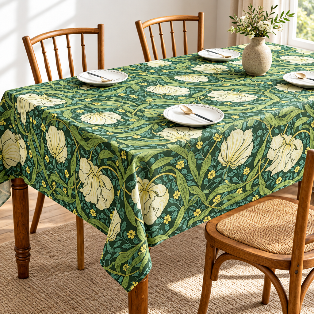 Sunflower Print Rectangular Tablecloth