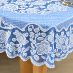 European Lace Oval Tablecloth