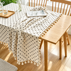 Daisy Fringe Round Tablecloth
